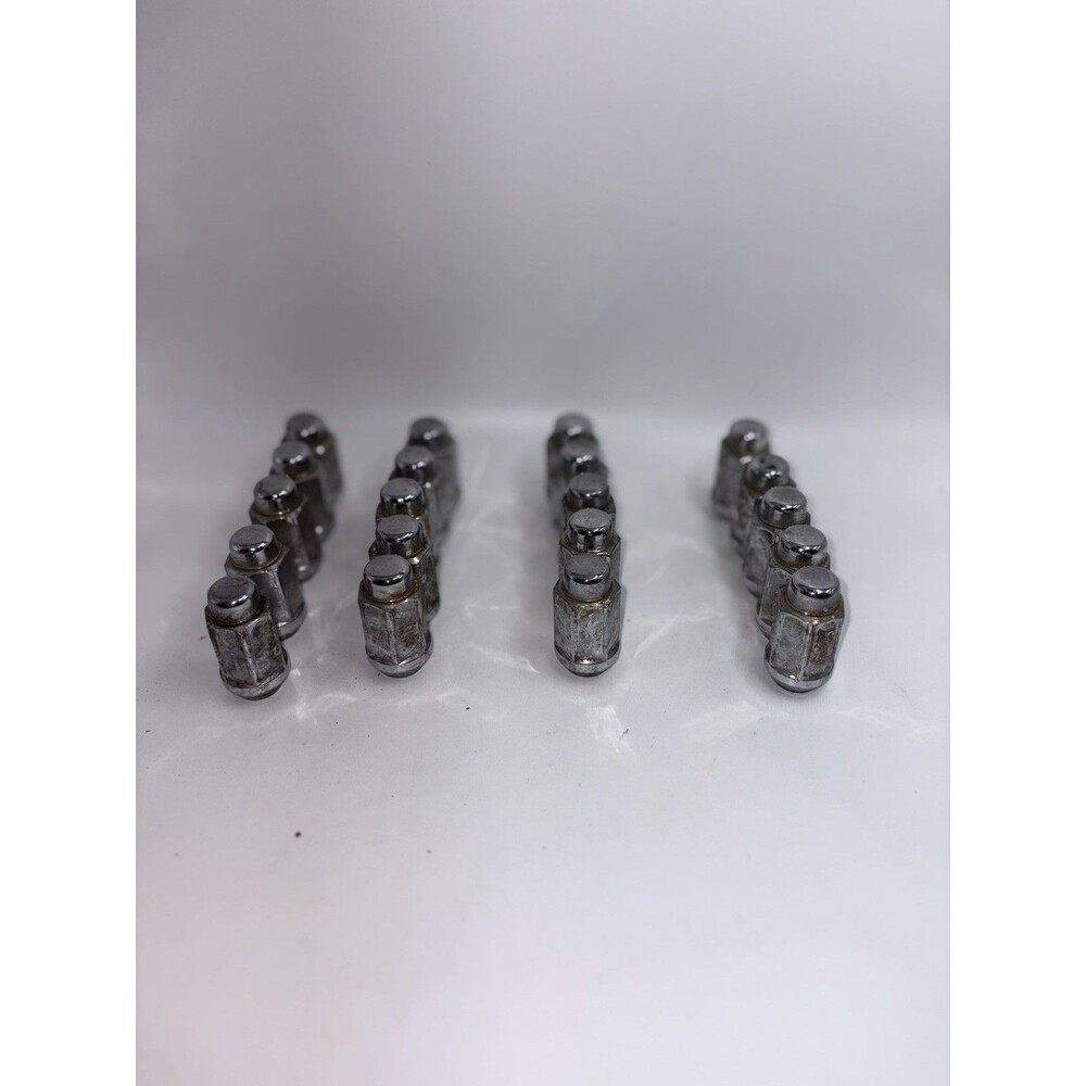 20 Chrome Bulge Acorn Lug Nuts 9/16 2 Inch Ford Super Duty F-250 F-350 Dodge RAM